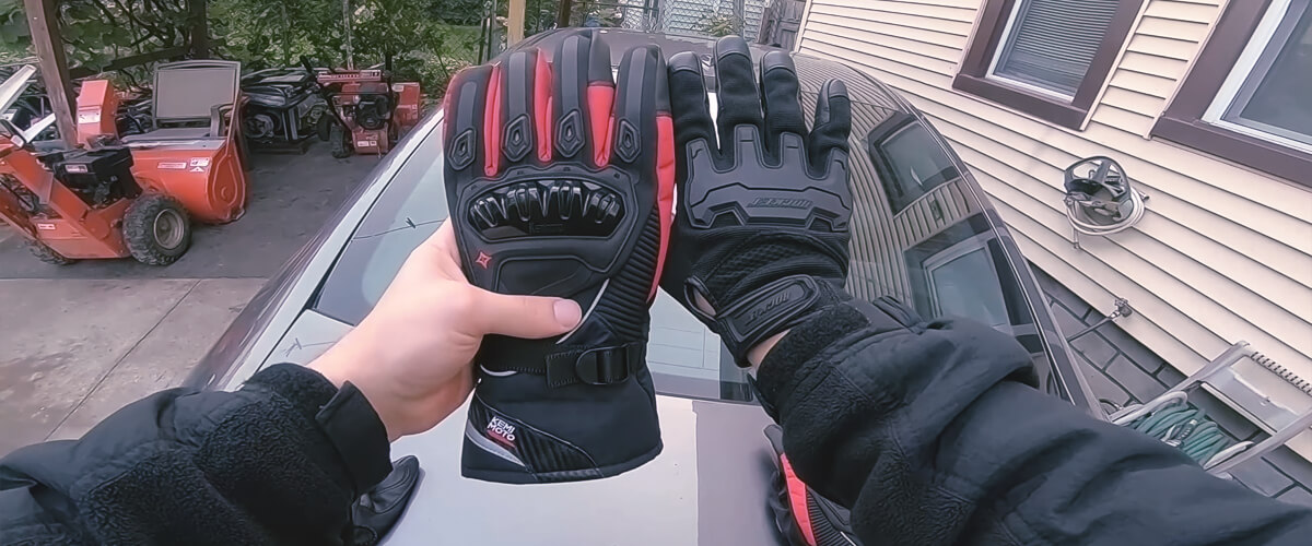 Kemimoto Motorcycle Carbon Fiber Winter Gloves specifications