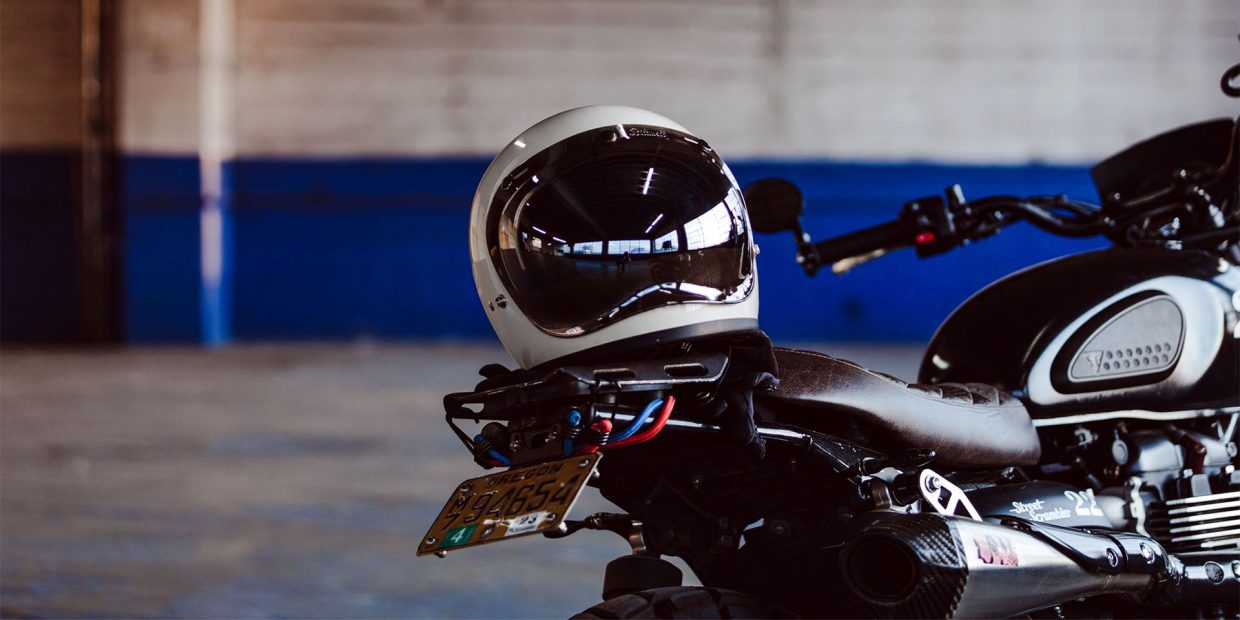 What materials are used to make motorcycle helmets?