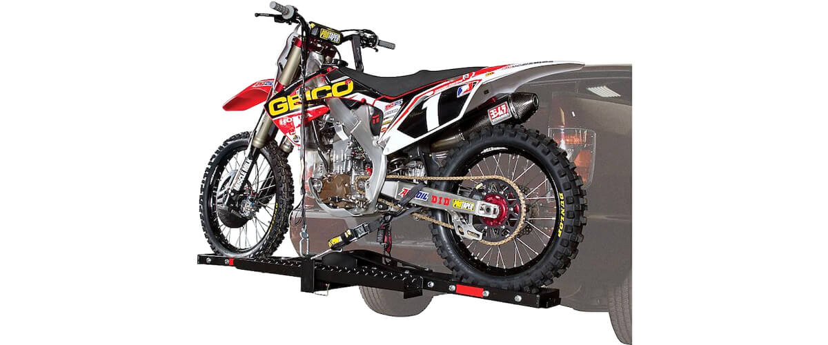Trackside Motorcycle Carrier features